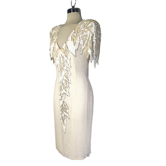 Designer Sequin Rhinestone Beaded Sequins Custom Dress Size S /M - Picture 14 of 14